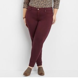 Maurice’s denim flex deep wine colored jegging/skinny Jean in size 22W long
